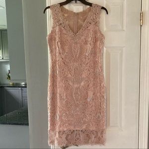 Tadashi Shoji Embroidered Lace Dress